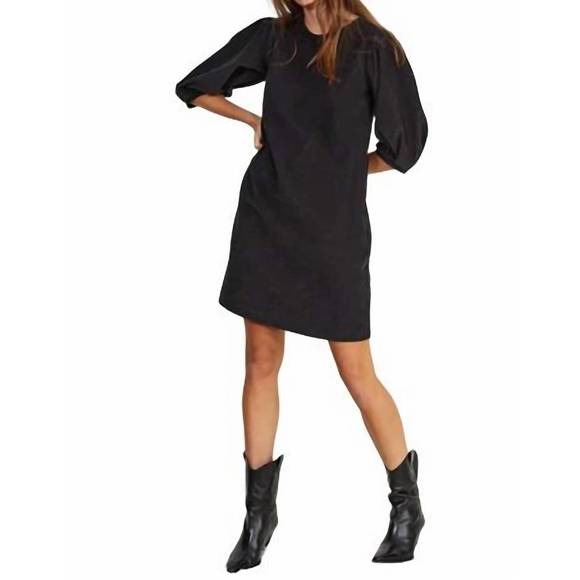 NEW VELVET BY GRAHAM & SPENCER zina courduroy dress in black - Picture 1 of 1